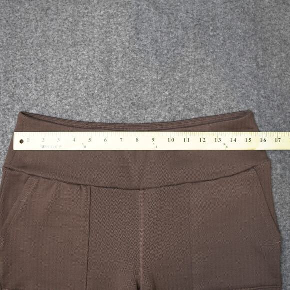 Mondetta Women’s Brown Chevron High-Rise Tailored Stretch Pants L Elastic Waist - Picture 7 of 10